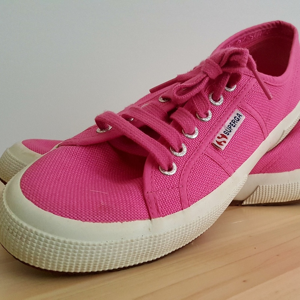 Superga Women's Shoes - Neon Pink, Size 8.5